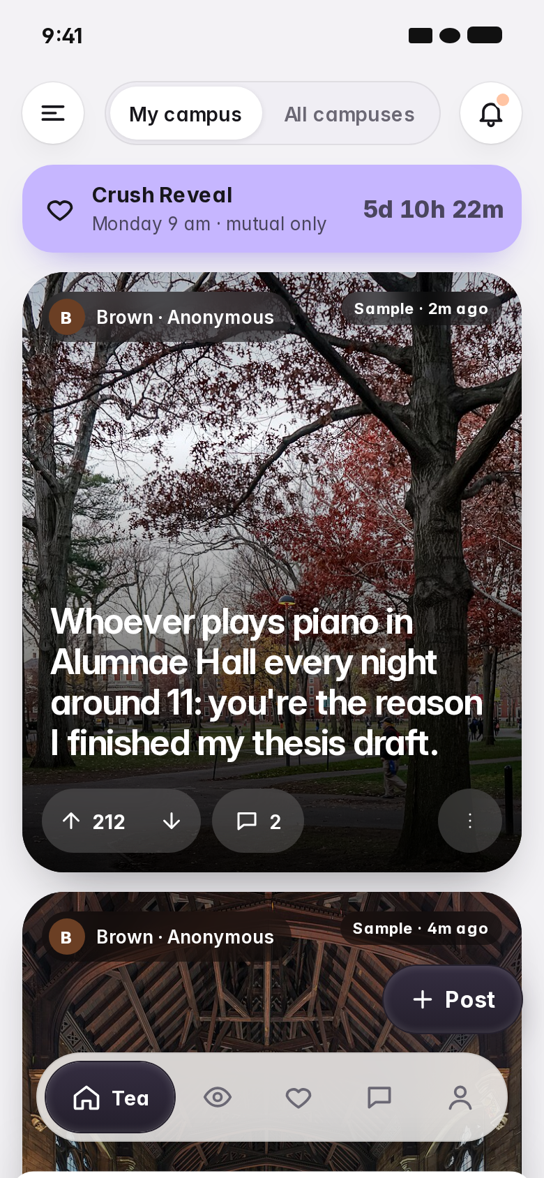 The swipe feed